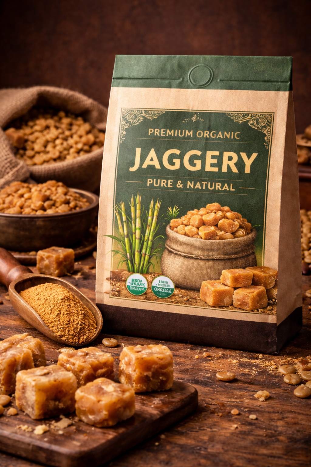 Premium Organic Jaggery